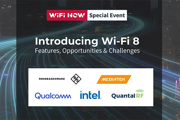 Poster image for video discussing Wi-Fi 8 features, opportunities, and challenges in next-generation wireless networking.