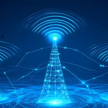 Illustration of wireless signal transmission representing QuantalRF CPL antenna technology discussed in the white paper.